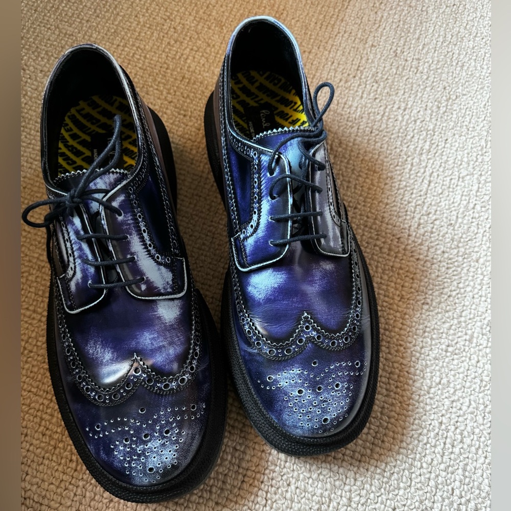 Paul Smith Denim Blue Shoes.  Size 45